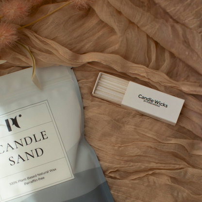 Sky Blue Kaarsenzand met lonten