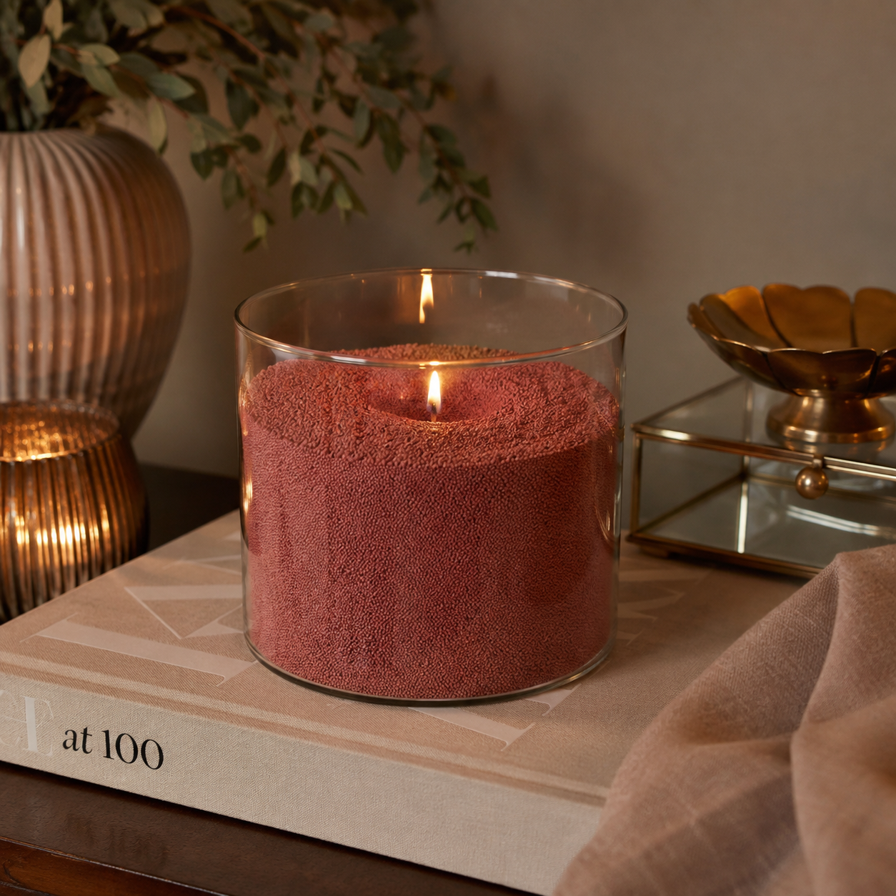 Berry Blush Kaarsenzand met lonten