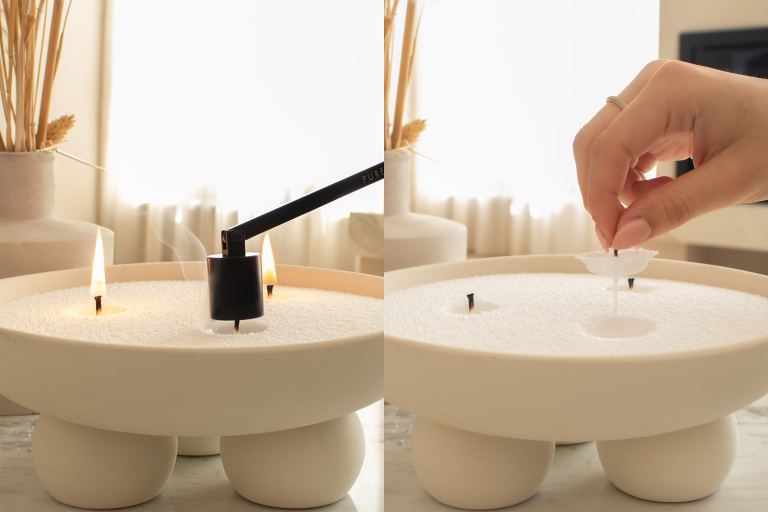 Instructie kaarsenzand hoe gebruik je kaarsenzand purecandle