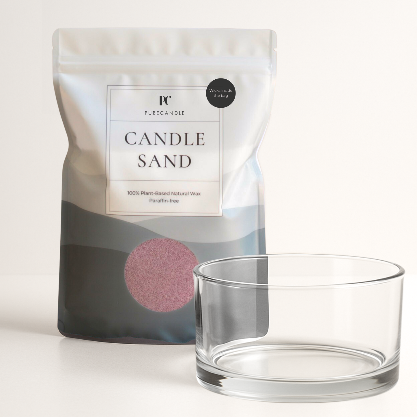 Kaarsenzand cadeauset - Purple Rose