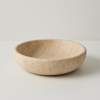 Travertijn schaal voor kaarsenzand travertin bowl purecandle