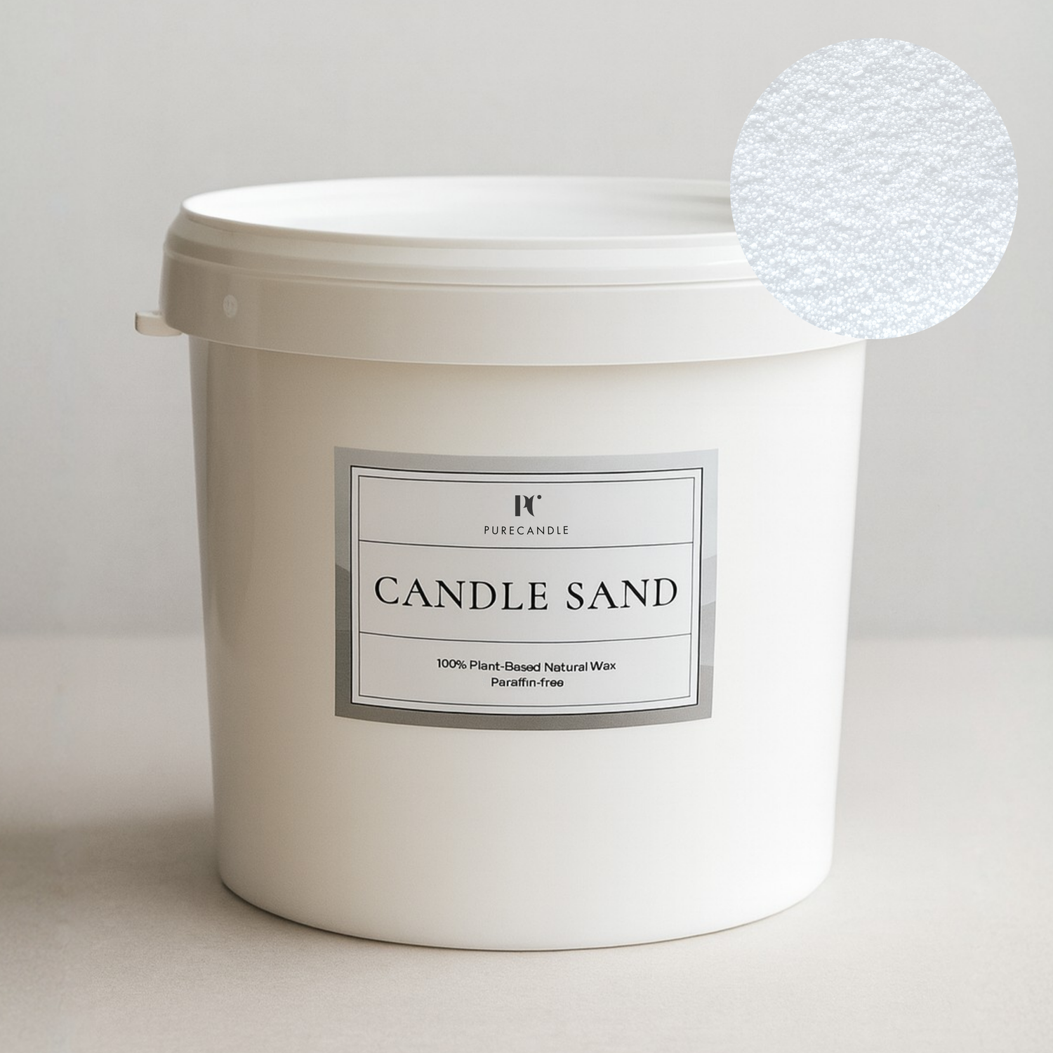 Wit kaarsenzand bucket - Kaarsenzand bulkverpakking - Kaarsenzand bruiloft - Bulk Candle Sand -white Candle Sand - PureCandle - Pure White