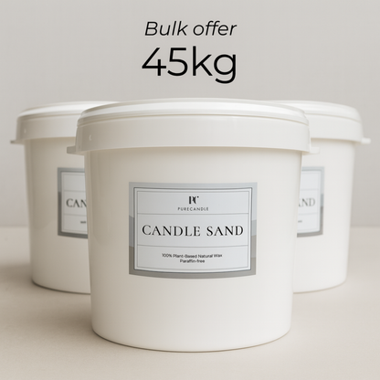 Wit kaarsenzand bucket - Kaarsenzand bulkverpakking - Kaarsenzand bruiloft - Bulk Candle Sand -white Candle Sand - PureCandle - Pure White - kaarsenzand evenementen
