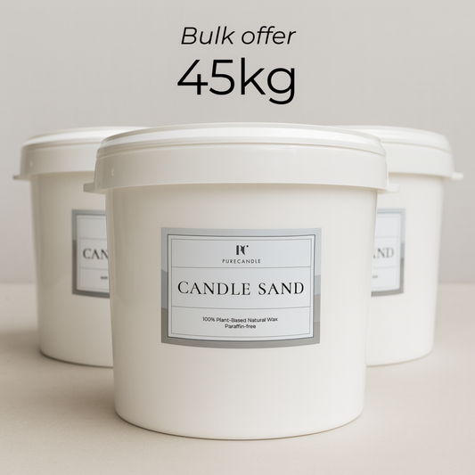 Wit kaarsenzand bucket - Kaarsenzand bulkverpakking - Kaarsenzand bruiloft - Bulk Candle Sand -white Candle Sand - PureCandle - Pure White - kaarsenzand evenementen