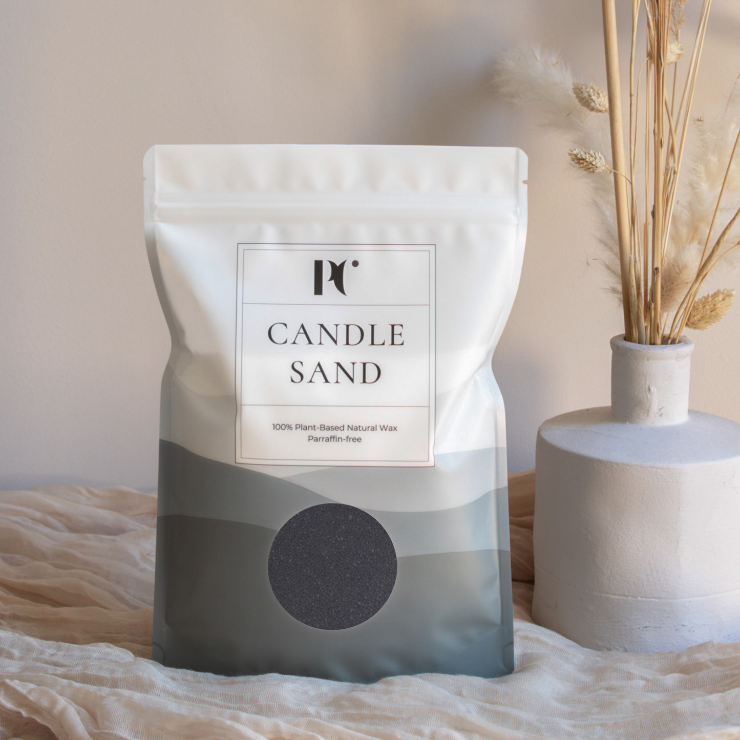 Zwart kaarsenzand -Black candle sand - purecandle
