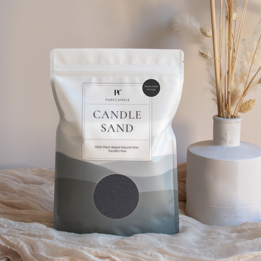 Midnight Black Kaarsenzand met lonten