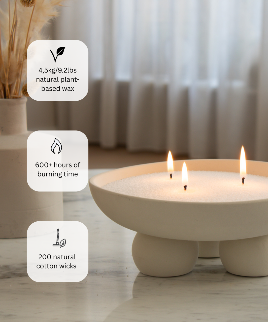 Bulkverpakking witte buckets kaarsenzand met lonten van PureCandle – plantaardig, paraffinevrij en ideaal voor DIY kaarsen en kaarsensets voor zakelijk. Kaarsenzand voor Bruiloft