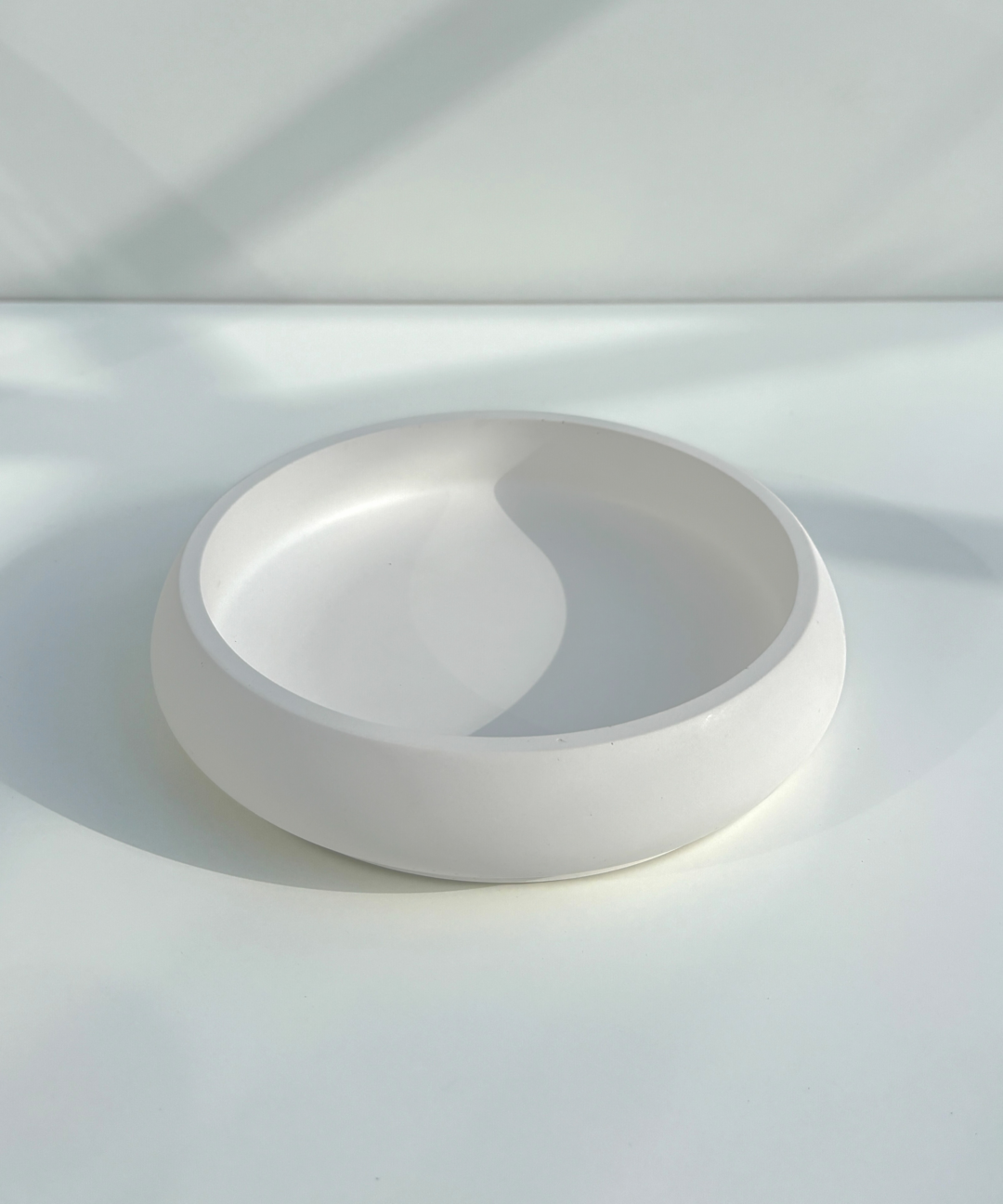 Witte ronde schaal voor kaarsenzand - PureCandle